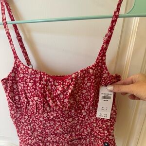 Red Floral tank top